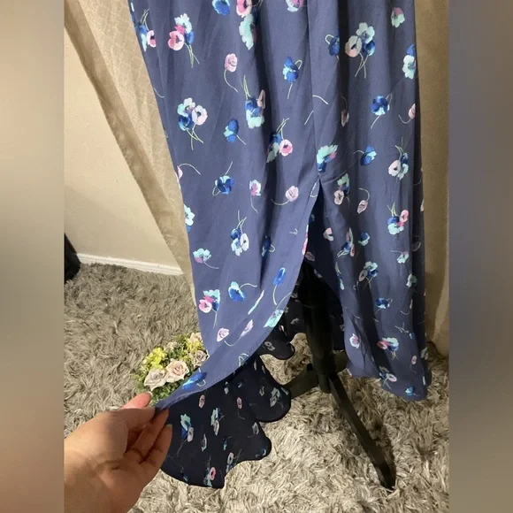 Gap Floral Ruffle Wrap Midi Skirt - Picture 3 of 10